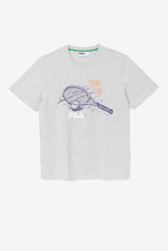 Fila T-Shirt Mens Grey - Derzan - Philippines 0958437-VS